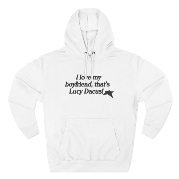 Lucy Dacus I love my boyfriend Three-Panel Fleece Hoodie